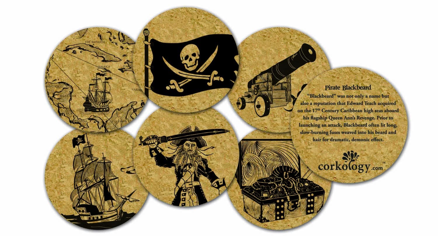 Corkology Pirates Coaster Set
