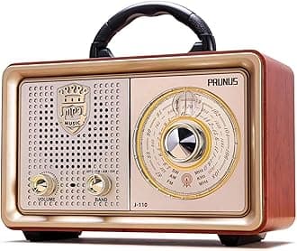 J-110 Radio Portable AM FM,Transistor Radios Plug in Wall AC Power&Battery Powered&Rechargeable Radio for Emergency Use,Vintage Radios with Bluetooth Support AUX USB Player,Gift for Dad and Mom