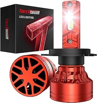 H4 LED Fog Bulbs, 60000LM 900% Super Bright 6000K Cool White 9003 HB2 Bulb Light, IP68 Waterproof, Plug and Play, Pack of 2