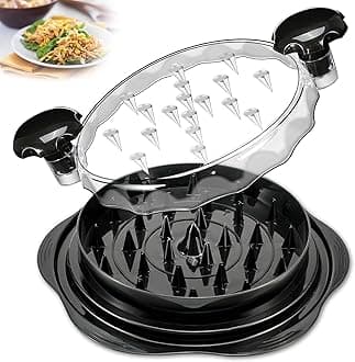Chicken Shredder Tool Twist for Kitchen, Manual Chicken Breast Grinder Machine for Ground Food, Meat & Vegetables (Elegant Black)