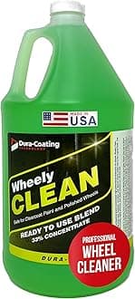 DURA-COATING TECHNOLOGY, Wheely Clean - Professional Wheel Cleaner | Highly Effective for Chrome, Aluminum, and Clear-Coated Wheels | 1 Gallon Ready-to-Use Wheel and Rim Cleaner Solution, Made in USA