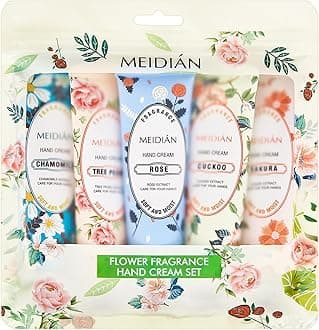 5PCS Plant Fragrance Hand Cream Gift Set, Mini Natural Plant Fragrance Hand Lition Moisturizing Daily Travel Size Hand Cream, Deeply Hydrating & Nourishing Non-Greasy Natural,30ML-Flower