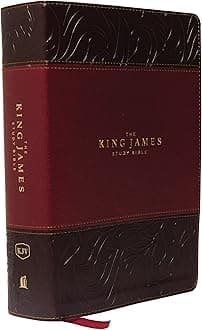 KJV, The King James Study Bible, Leathersoft, Burgundy, Thumb Indexed, Red Letter, Full-Color Edition: Holy Bible, King James Version
