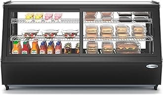 48 in. Self-Service Countertop Bakery Display Refrigerator in Black (CDC-250-BK)