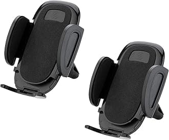 SUHV-2PKXCES0 2-Pack Select Vent Mount Phone Holder Cradle for Car or Truck - Universal Hands-Free Mount for Car Dashboard Air Vents - Vehicle Cell Phone Holder for iPhone or Android (2 Pack)