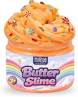 Orange Scented Butter Slime for Kids 3 to 10 Years Kit Set with Sprinkles Candy Charms Soft Stretchy Toy Slime Birthday Return Gift Toys for Kids Boys Girls Birthday