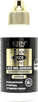 EBIN NEW YORK Wonder Lace Bond Supreme Hold Lace Wig Glue 3.04 Fl Oz Supreme, Maximum Strength, Waterproof, Quick Drying, Latex Free, Long Lasting Invisible Adhesive for Professional Use