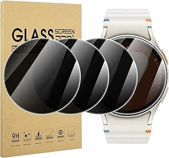 Suoman 4-Pack for Samsung Galaxy Watch 7/8 40mm (2024/2025) Tempered Glass Privacy Screen Protector, [Anti-peeping] 9H Hardness protective film