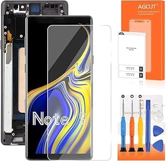 TFT for Samsung Galaxy Note 9 Screen Replacement for Display para Samsung Note 9 LCD SM-N9600 SM-N960F SM-N960U Screen Replacement Digitizer Touch Assembly with Frame(Not Fingerprint) (Black)