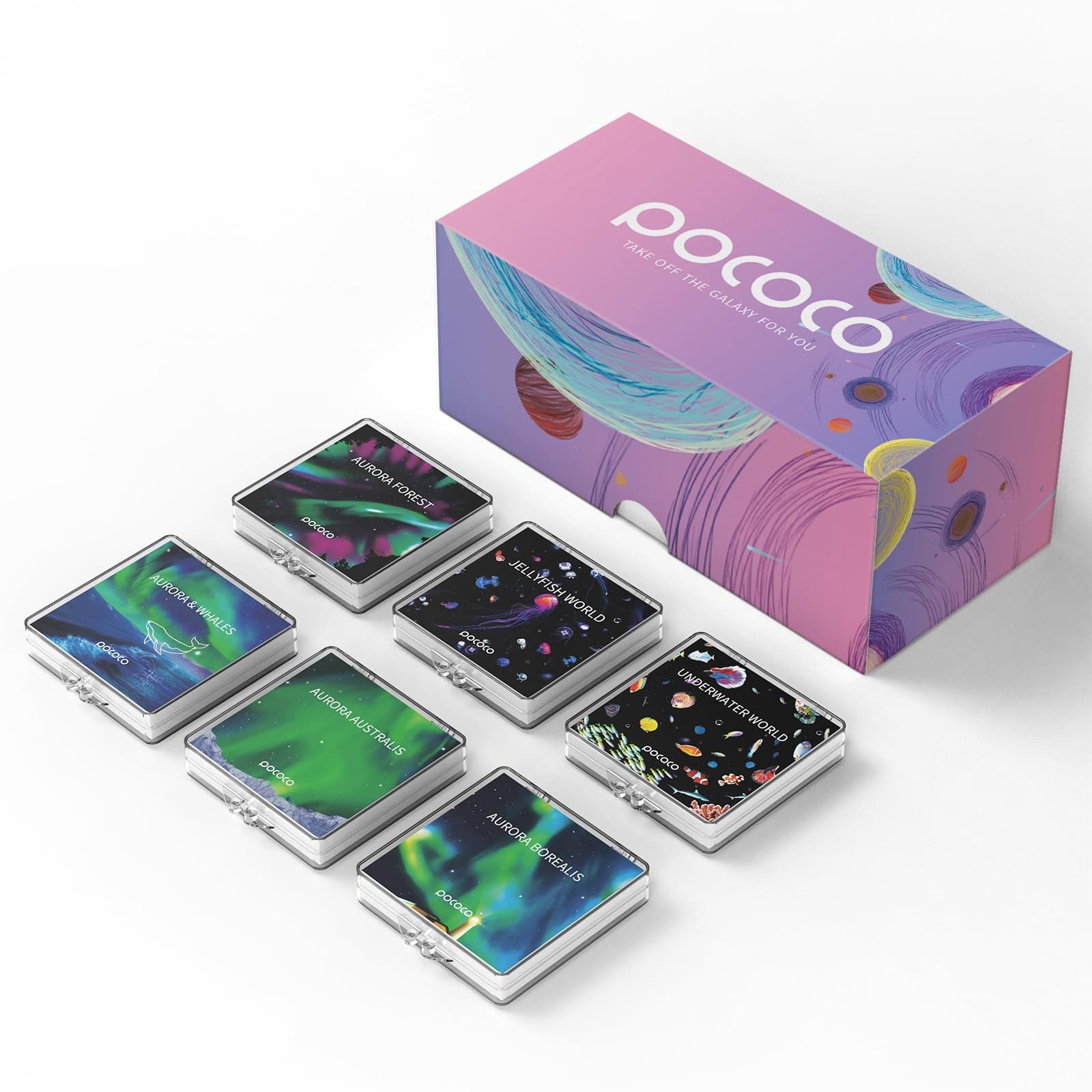 Aurora and Deep Sea Series Discs, 5K Resolution, Realistic Patterns, 6 Pieces