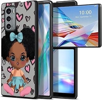 Baby Girl Black for LG Wing 5G 6.8" Phone Case, Slim Phone Case for LG Wing (2020), Hard PC Shookproof Wireless Charging Men/Women Cover for LG Wing 5G