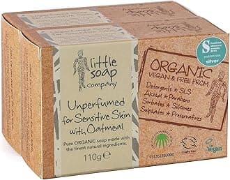 Little Soap Company Duo Pack - Organic Unperfumed Bar for Sensitive Skin 110g x 2 (LSC 1107), Multicolor