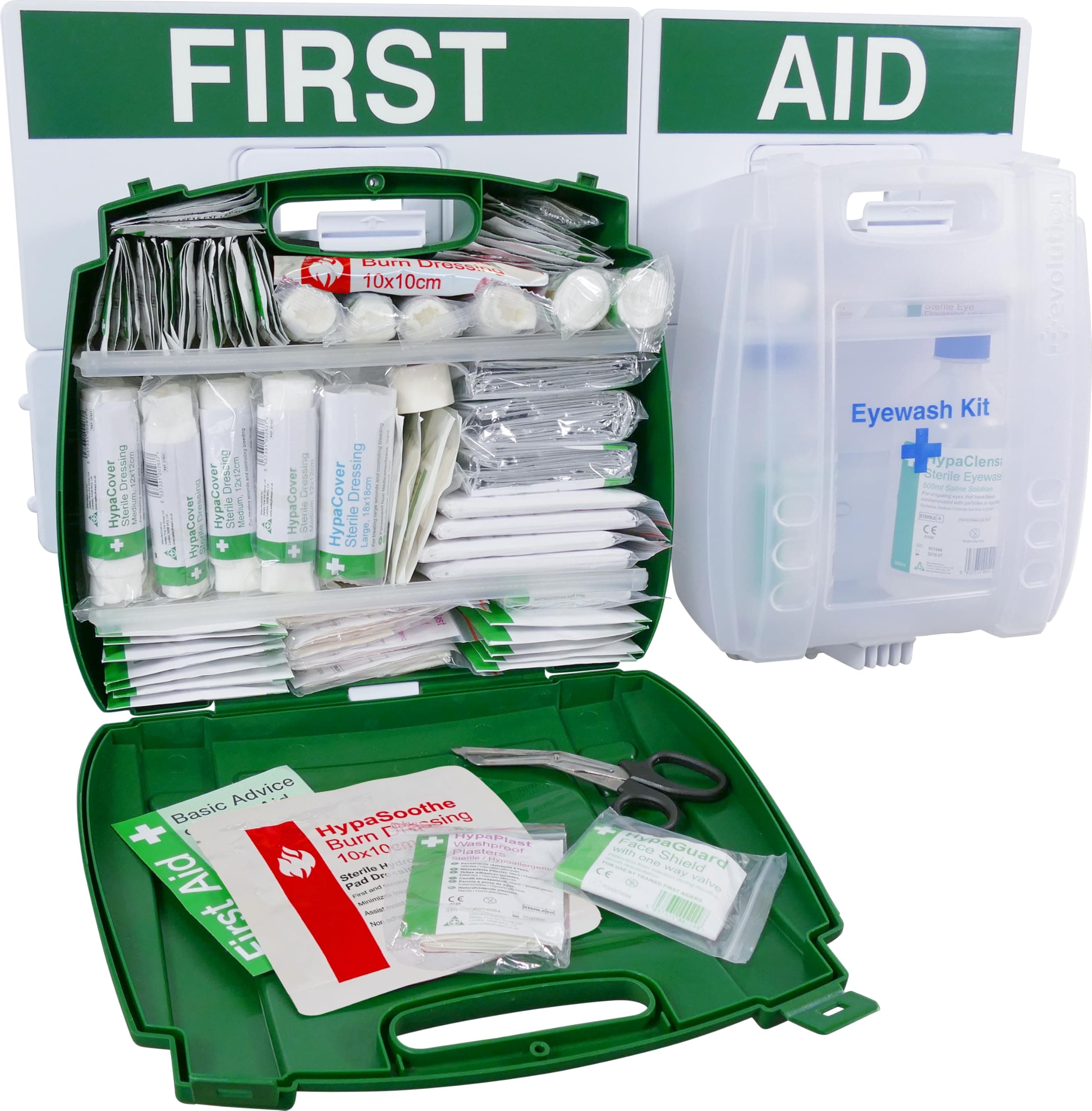 Safety First Aid Group Evolution Eyewash & First Aid Point BS 8599 Compliant, Large Fully Stocked