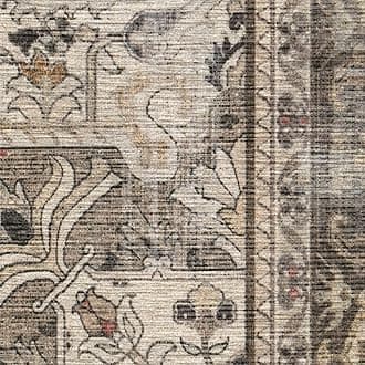 RUGGABLE Washable Vintage Area Rug – Kamran Hazel 6x9, Stain-Resistant, Non-Slip – Medium Machine Washable Rugs for Living Room, Bedroom, Hallway, Entryway & Office–with Standard Pad