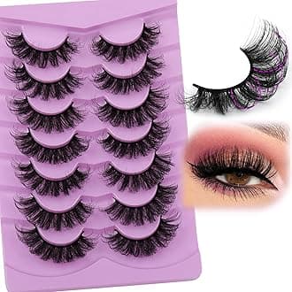 Fluff Lashes Mink Wispy False Eyelashes Curly Faux Mink Lashes 20mm Volume Fake Eyelashes 7 Pairs Eye Lashes Multipack by TOOCHUNAG