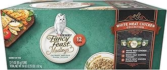 Purina Fancy Feast Wet Cat Food Variety Pack, Medleys White Meat Chicken in Sauce Collection - (Pack of 12) 3 oz. Cans