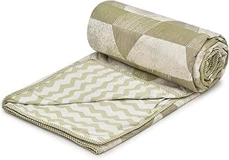 COZY FURNISH Warm & Breathable Single Dohar | 3 Layer Flannel Microfiber Cotton Blanket | Lightweight Throw for Bed | 144x220 cm (57x87 Inches) | Soft & Durable