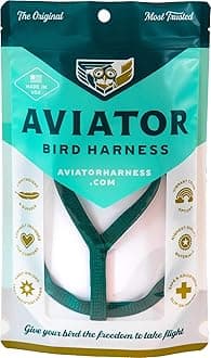 The AVIATOR Pet Bird Harness and Leash: X-Small Green Made in America