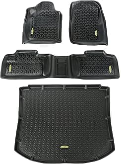 Outland 391298826 Black Front, Rear and Cargo Floor Liner Kit For Select Jeep Grand Cherokee Models