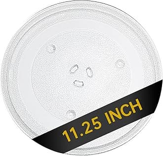 11.25" Microwave Glass Turntable Plate, 11.25" / 28.6cm Microwave Tray Replacement Glass Plate, Glass Tray Replacement for LG, GE,Samsung， Magic Chef, Hotpoint, Panasonic, Kenmore, etc