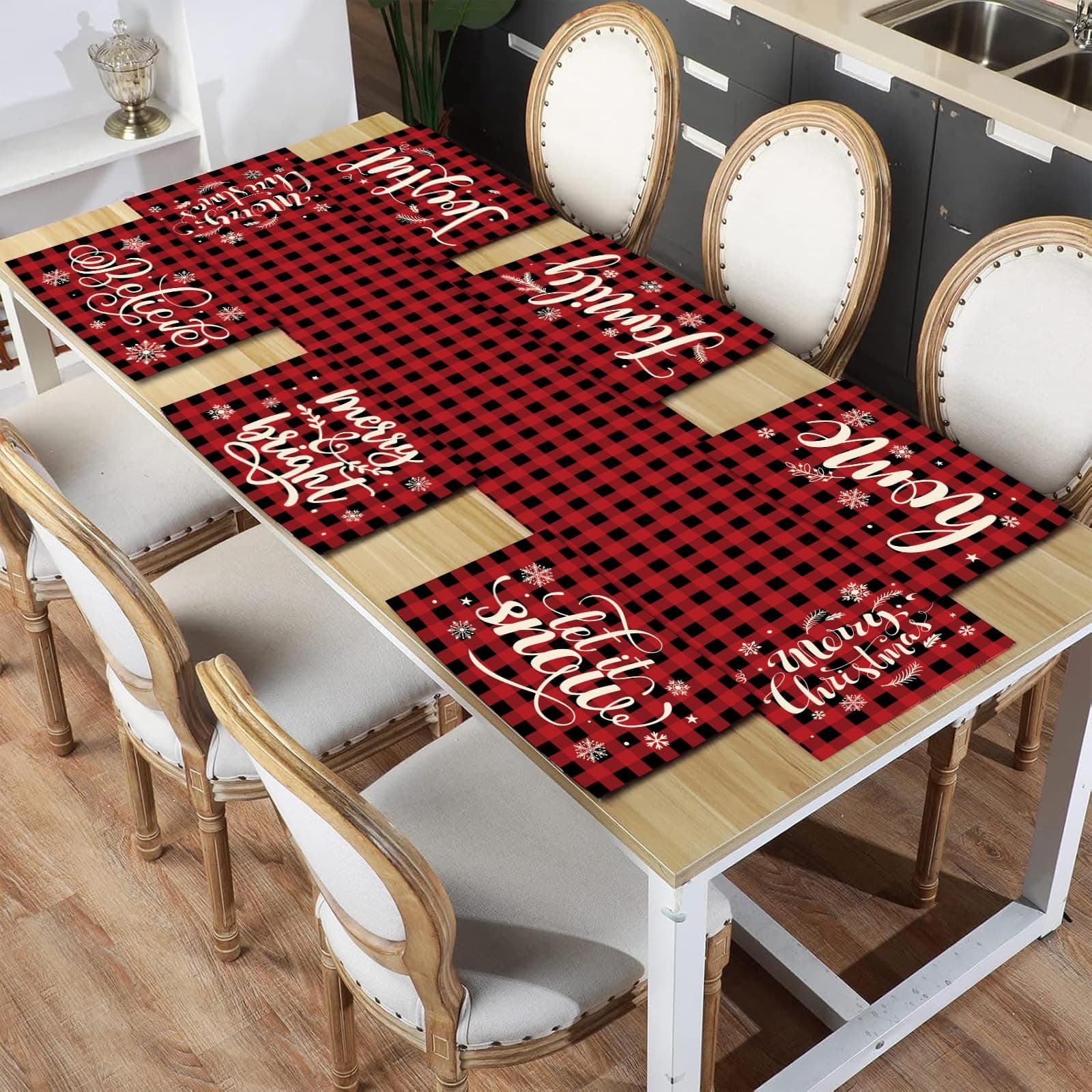 Christmas Table Runner and Placemats Set