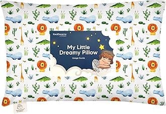 KeaBabies Toddler Pillow Pillowcase - 13x18 My Little Dreamy Organic Cotton Pillows Sleeping, Pillow, Travel Mini Bed (Zoo), 13''x18'' (wx-uj-891)