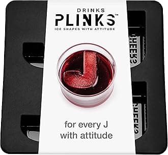 DRINKSPLINKS Letter J Personalized Ice Cubes Mold With Initials. Custom Ice Cube Trays are Thoughtful Customized Gifts, Fun Cocktail Accessories, Monogram Whiskey and Bourbon Gifts for Men and Women