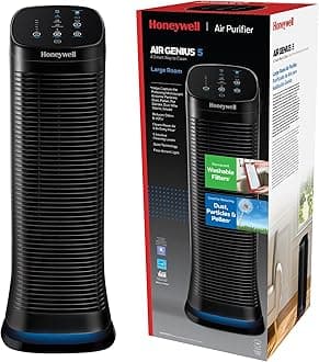 Honeywell AirGenius 5 HFD-320 Air Filter and Odour Reducer, Black, 1 Piece