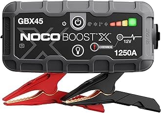 NOCO Boost X GBX45: 1250A UltraSafe Jump Starter – 12V Lithium Battery Booster Pack, Portable Jump Box, Power Bank & Jumper Cables - for 6.5L Gas and 4.0L Diesel Engines