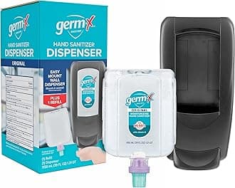 OmniPod Hand Sanitizer Starter Kit, Durable & Sleek Wall-Mount Dispenser & 1150mL Refill Pod, No Rinse Moisturizing Formula, Suitable for Home, School, Office, Gym, Restrooms