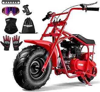 Oryxearth Mini Bike for Kids, 105CC 4-Stroke Kid Gas Powered Off-Road Pocket Pit Trail Motorcycle W/EPA Approved, Up to 28 Mph Weight Support 185 LBS, for Adults and Teens, Standard, RED