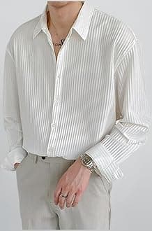 Men's Formal Button Down Shirt – Slim Fit Polycotton Shirt's for Men | Textured Full Sleeve| Business & Meeting Ready (Available in Plus Size)