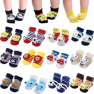 Kidbee Baby Organic Cotton Ankle Length Socks Cartoon (0-12 Months)
