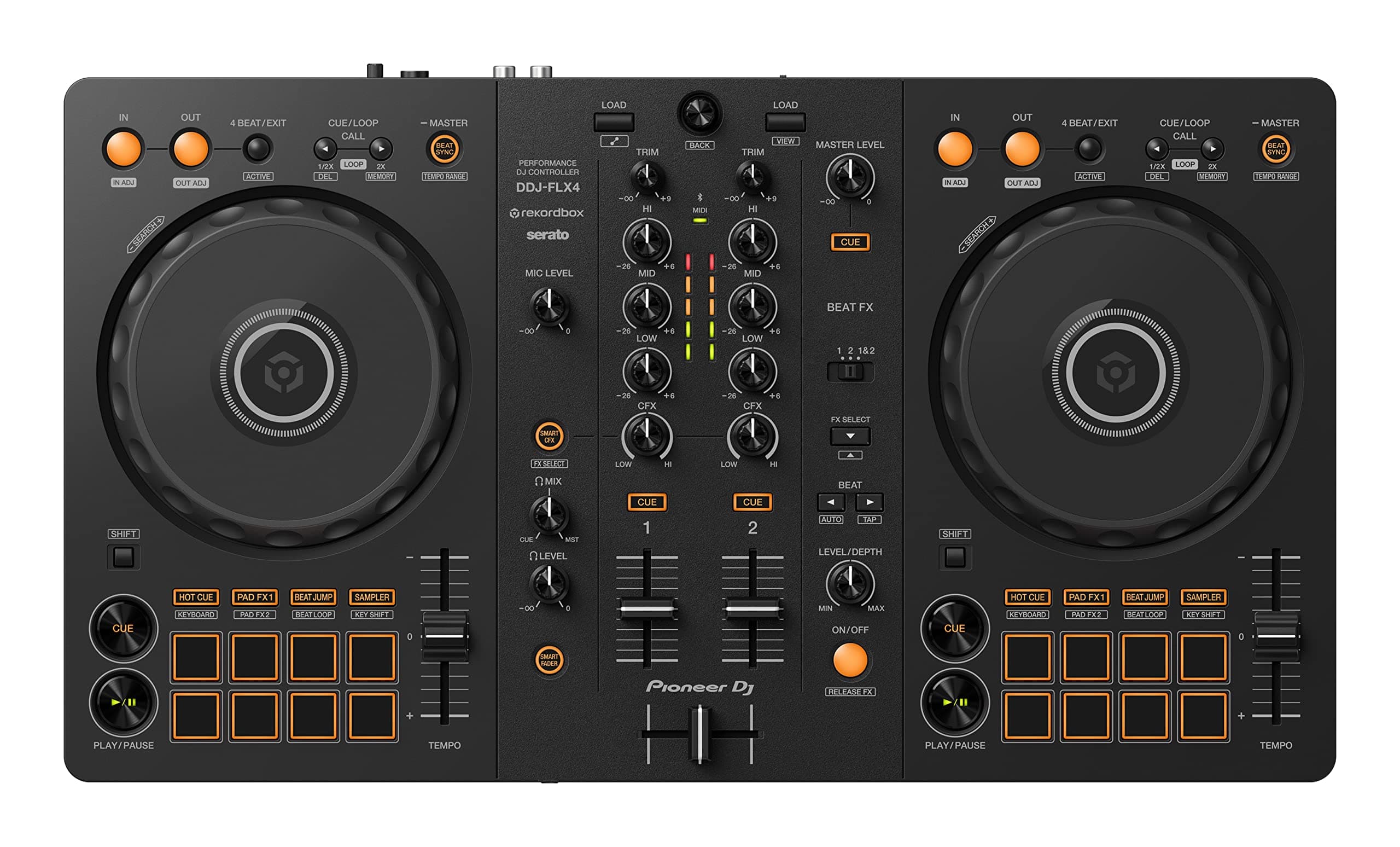 DDJ-FLX4 2-deck Rekordbox and Serato DJ Controller - Graphite