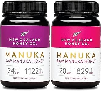 New Zealand Honey Co. Raw Manuka Honey UMF 24+ / MGO 1122+ 17.6 oz & UMF 20+ | MGO 829+ 17.6 oz
