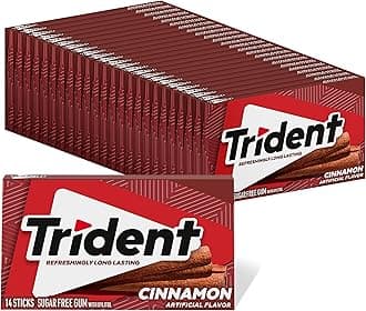 Trident Cinnamon Sugar Free Gum - 24 Packs (336 Pieces Total)