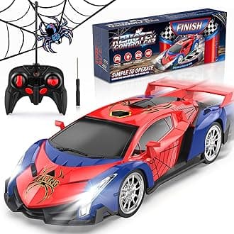 Growsland Remote Control Car for Kids, RC Cars for Boys Kids 1:18 Electric Vehicle Toy Car Hobby Racing Car Toys with Lights & Controller, Birthday Gift for 3 4 5 6 7 8 9 Year Old Boys Girls