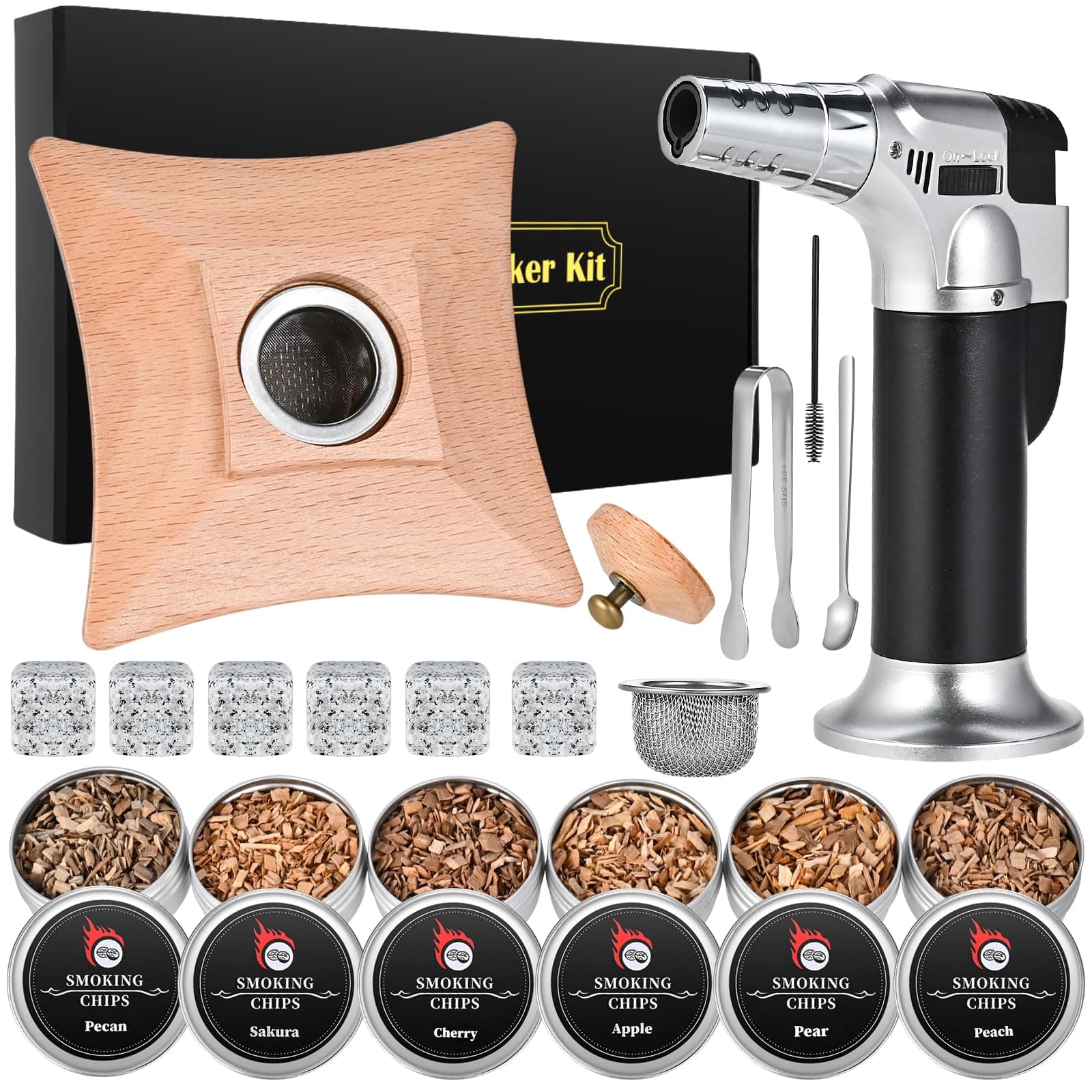 Cocktail Smoker Kit with Torch (Dark Grey)