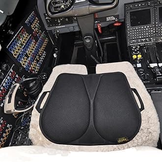 Skwoosh Travel Seat Pad Cushion - Gel, mesh Fabric, Foldable, Handles, Waterproof, Lightweight for Travel, Pilots and Office Command Pilot