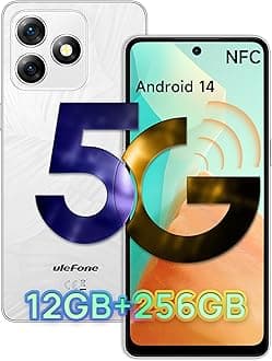 Ulefone Note 18 Ultra 5G SIM-Free & Unlocked Mobile Phones, 12GB RAM 256GB ROM/2TB, 6.78" Corning Gorilla Glass, 5G Dual SIM Smartphone, NFC, 50MP+50MP+32MP, Android 13, 5450mAh, 18W, Titanium Gray