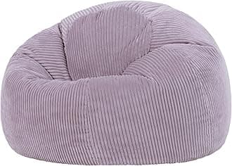 icon Kingston Cord Bean Bag, Lilac, Large Adult Bean Bag Chair with Filling Included, Comfy Chair, Living Room Furniture, Bedroom Furniture