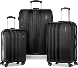Alliance SE Hardside Luggage with Spinner Wheels, Lightweight, 3PC SET (CO/MED/LG) SPINNER, BASS BLACK