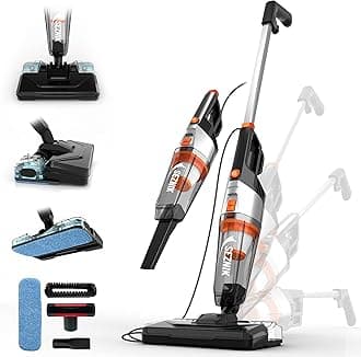SEZNIK Vacuum Cleaner for Home Use Wet and Dry | Floor Mopping & Wet Spills + Dry Vacuuming | Turbo Sweep 3-in-1 Handheld Vacuum Cleaner | Corded, 600W, 20kpa Suction | 200ml Water Tank (SZ-V07)