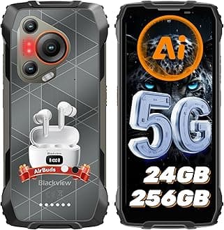 Blackview BL7000 AI 5G Rugged Phone Android 15, 24GB+256GB/2TB MTK Dimensity 6300, 6.78" FHD+ 120Hz, 50MP + Night Vision 20MP, 7500mAh/33W, Rugged Smartphone Dual SIM/T-Mobile/NFC/OTG/IP69K Waterproof