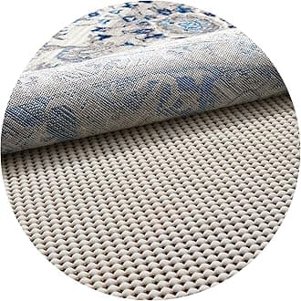 8 Ft Round Rug Pad Gripper for Hardwood Floors, Non Slip Circle Rug Pads for Area Rugs, Thick Rug Grippers for Tile Floors, Under Carpet Anti Skid Mat, Keep Your Rugs Safe and in Place