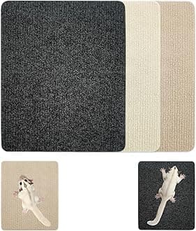 3 Pcs Sugar Glider Toys, Self-Adhesive Cage Accessories Sugar Glider Climbing Mats, Small Pet Scratching Pads for Claw Sharpening, Sofa Corner Wall Furniture Protector
