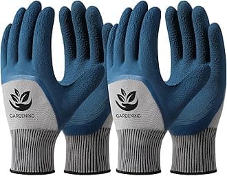 Trifabricy Garden Gloves for Women/Men - 6 Pairs Latex Gardening Gloves with Grip, Protective Work Gloves for Lawn Yard