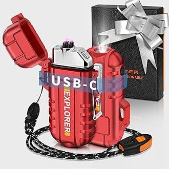 lafagietUSB-C Rechargeable Lighter, Dual Electric arc, Waterproof, Flame-Less, Windproof Plasma lighters for Grill, Survival, Camping, Candle