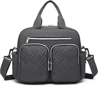 Kono Baby Changing Bag, Multifunction Nappy Bags, Hospital Maternity Tote Handbag, Diaper Messenger with Stroller Straps and Insulated Pockets, for Mum and Dad