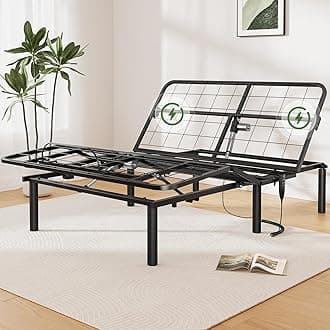 Marsail Queen Adjustable Bed Base Frame, 3 Options Heights 8" 10" 13" Head and Foot Incline, 4 USB Ports and 5 Min Assembly for Lounging, Reading, Reduce Snoring and Acid Reflux